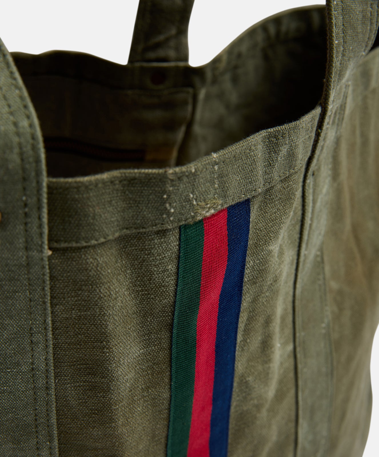 Escapee Large Canvas Tote Bag | Upcycled | Khaki