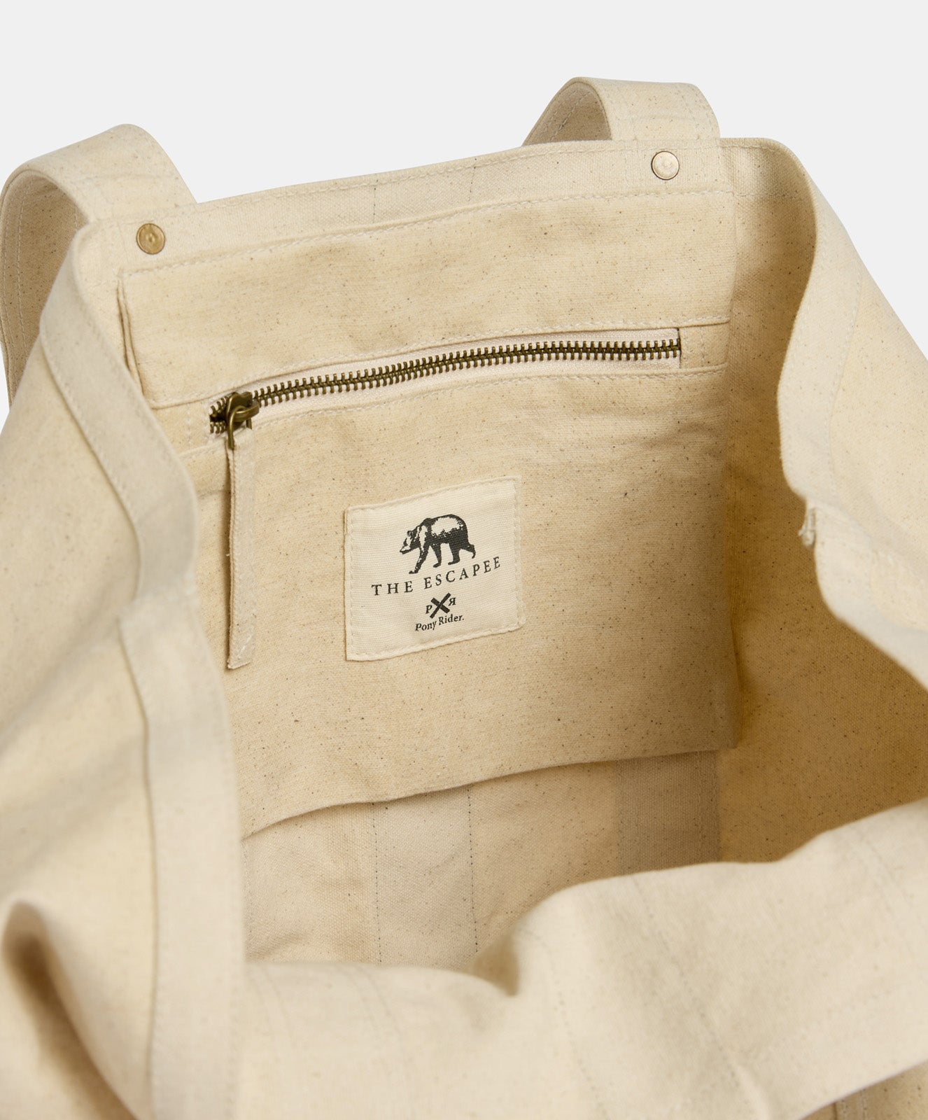 Escapee Large Canvas Tote Bag | Natural