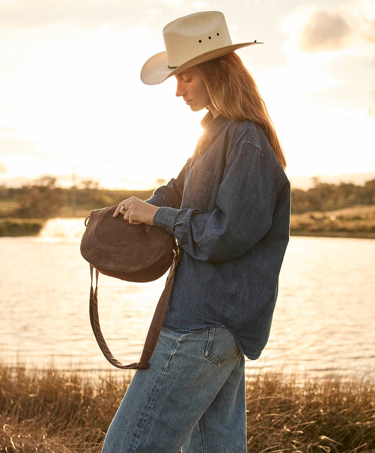 Slow Road Round Shoulder Bag | Cocoa Brown | 33*33cm - PRE SALE