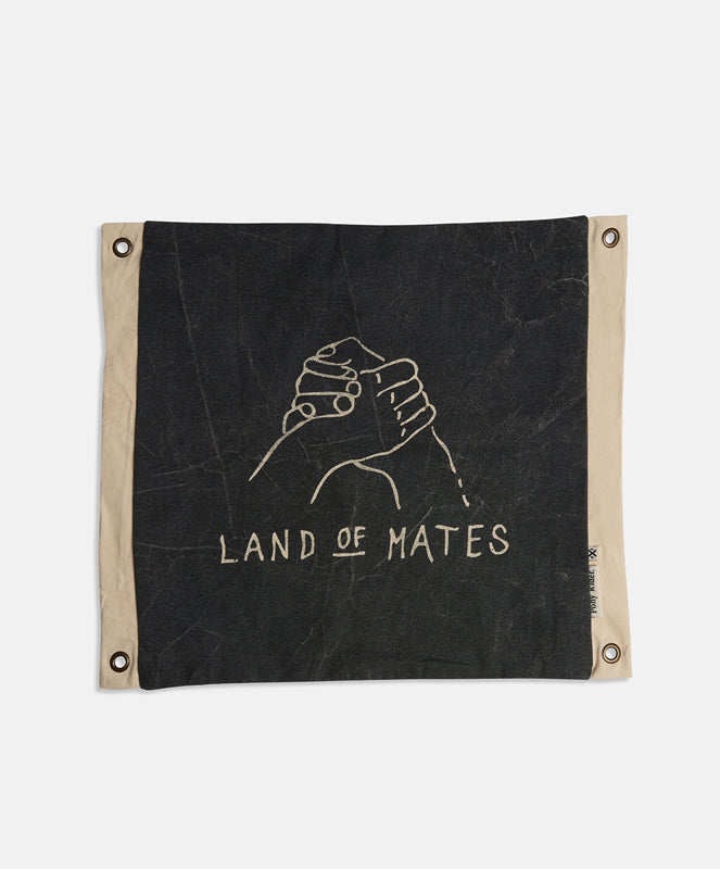 Land of Mates Cushion X Banner | Charcoal