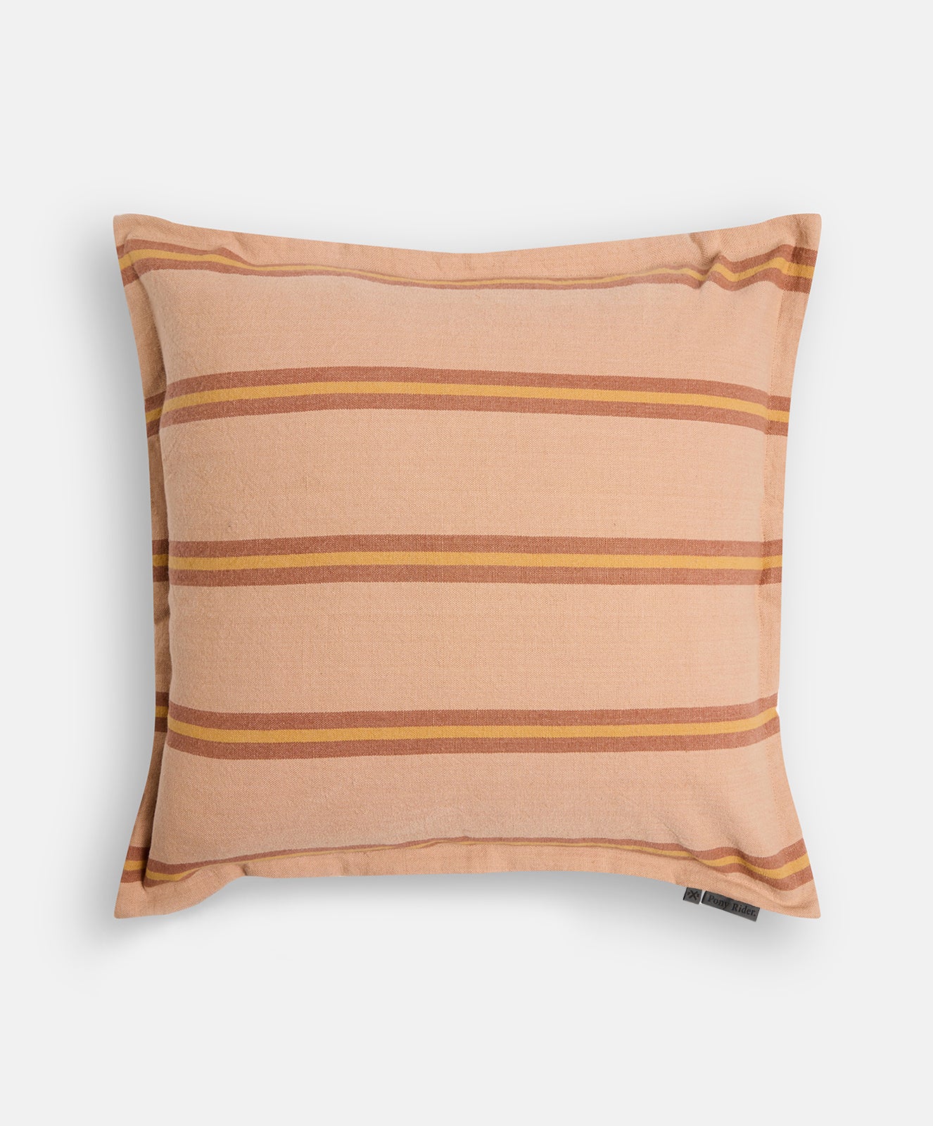 Safari Linen Cushion | Striped Donkey Pink / Caramel