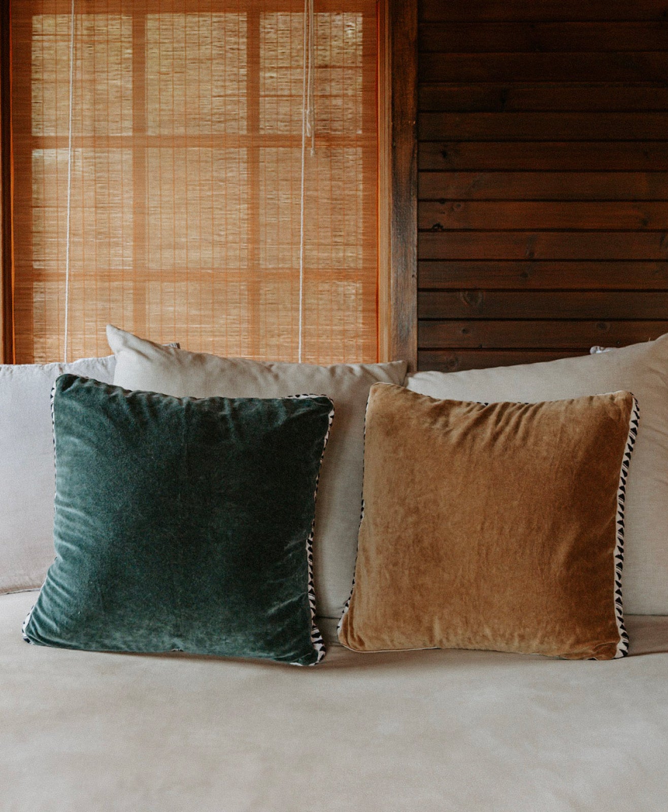 Moonstone Velvet Cushion | Green