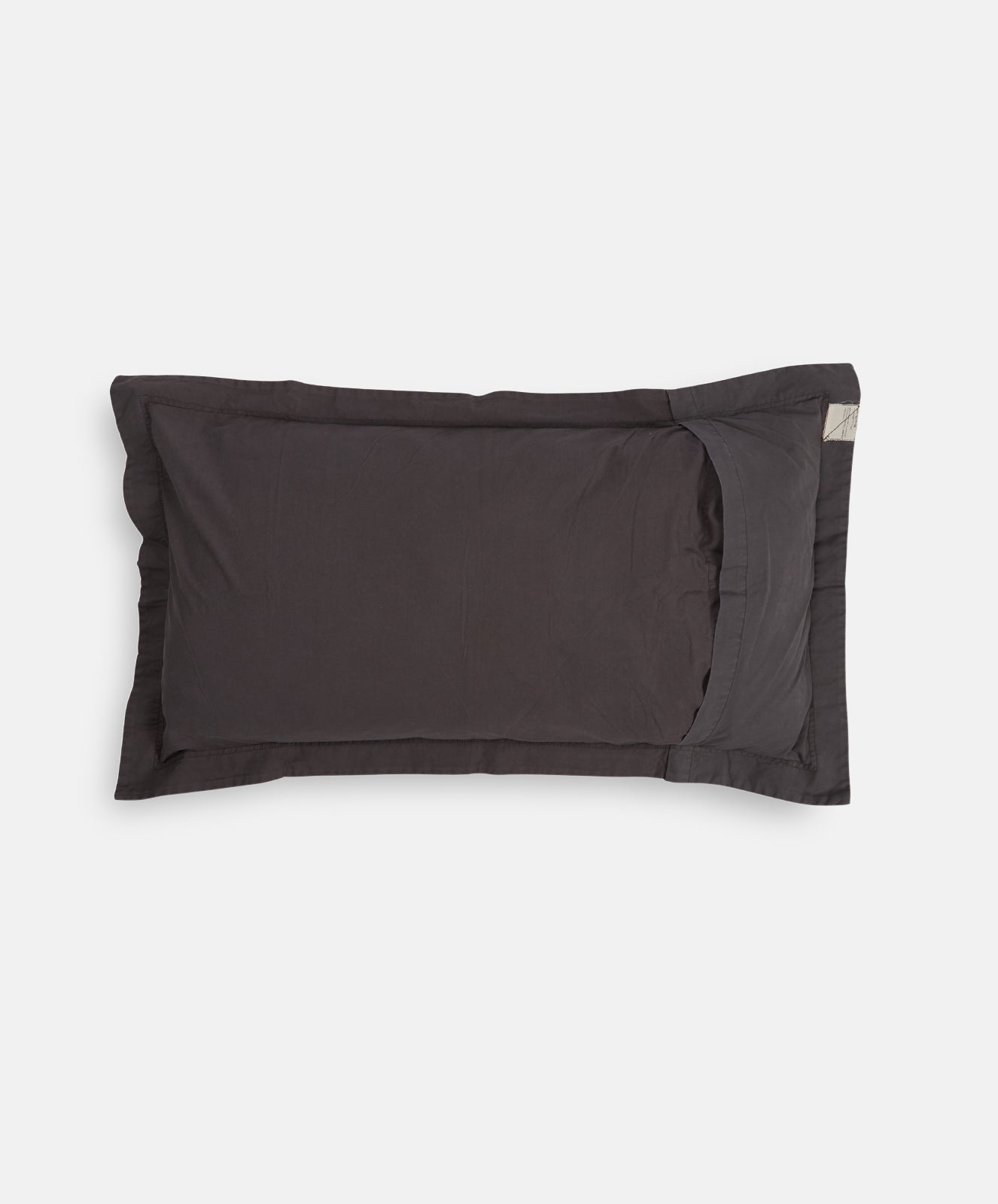 Organic Canvas Pillowcase | Charcoal
