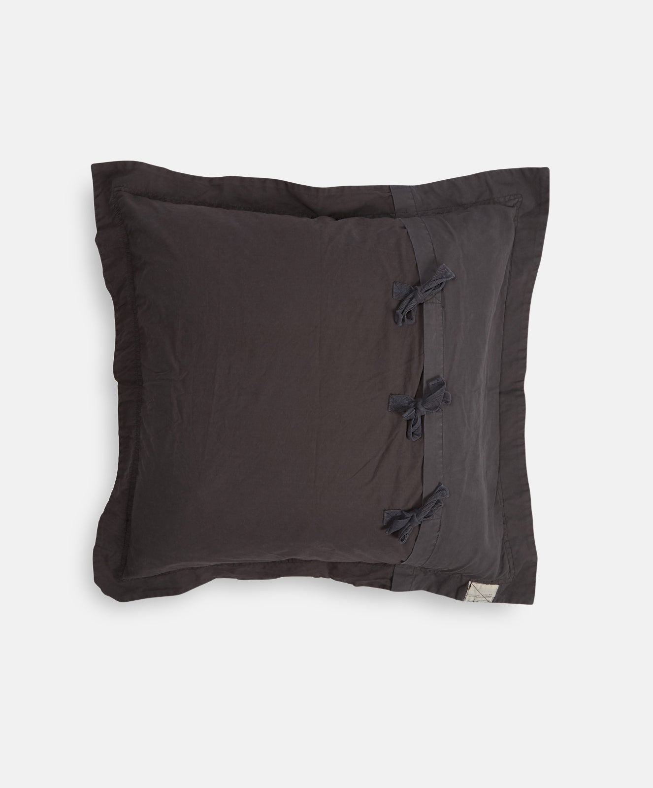 Organic Canvas European Pillow Sham | Charcoal