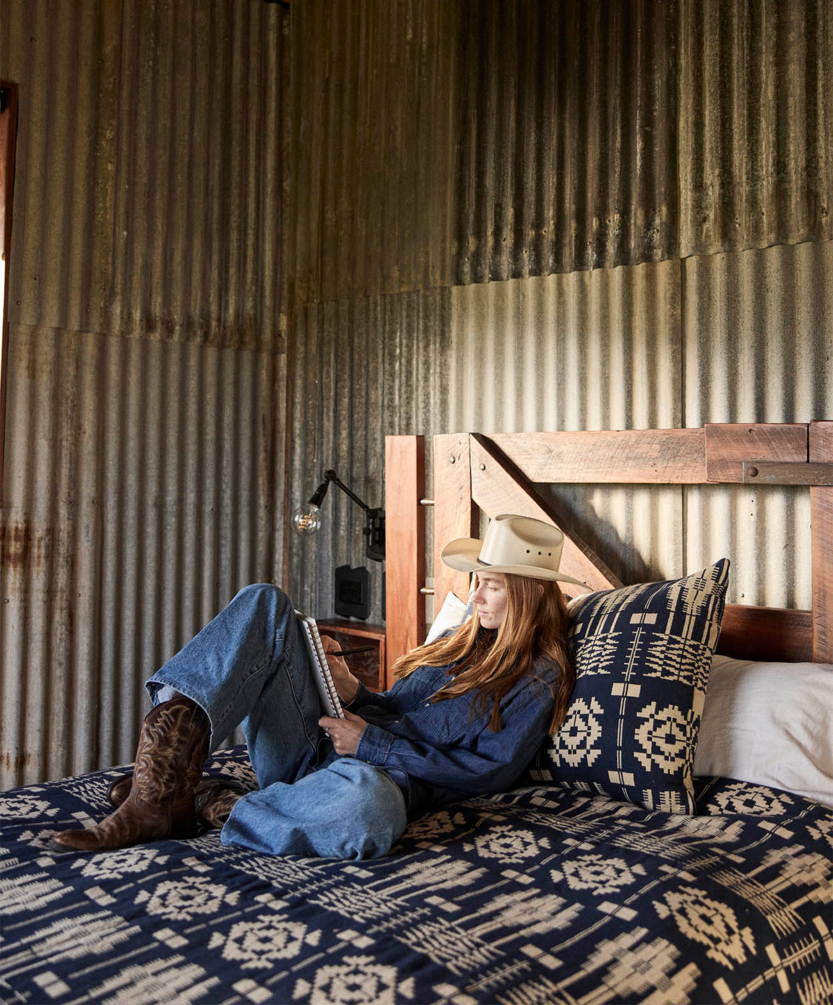 Lands Heritage Weave Cushion Cover | Navy