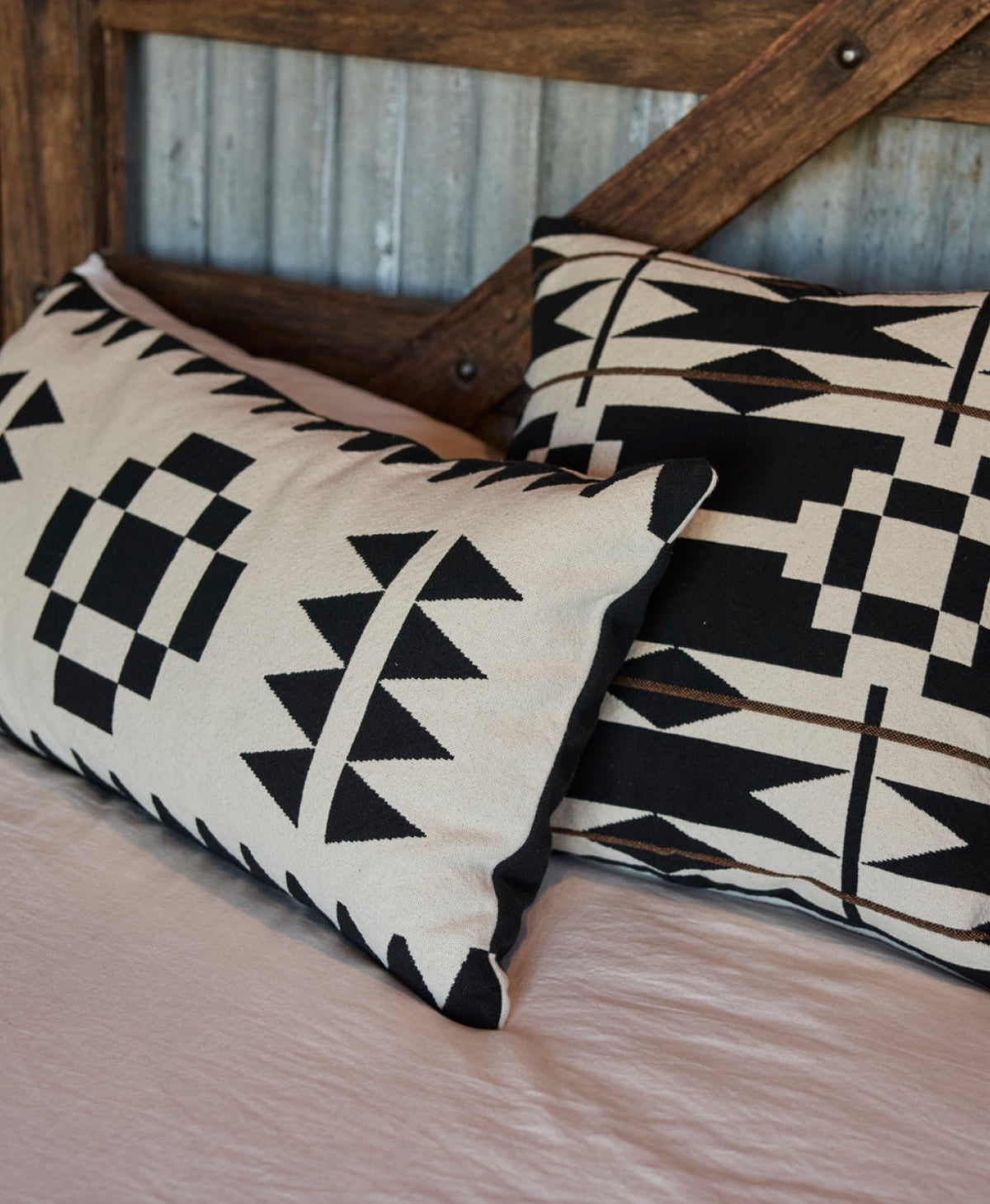 Cradle Mountain Cushion Cover | Natural/Black | 85*45