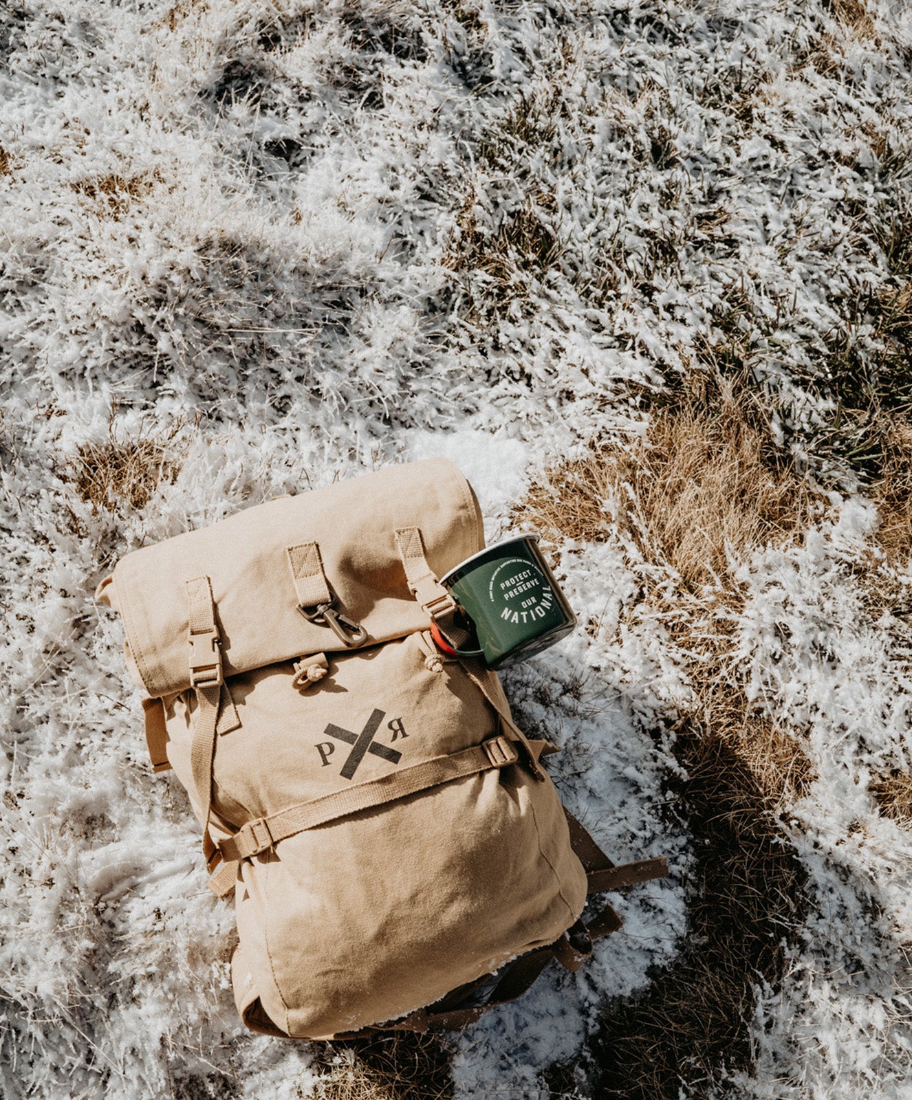 Slow Road Waxed Canvas Backpack | Clay