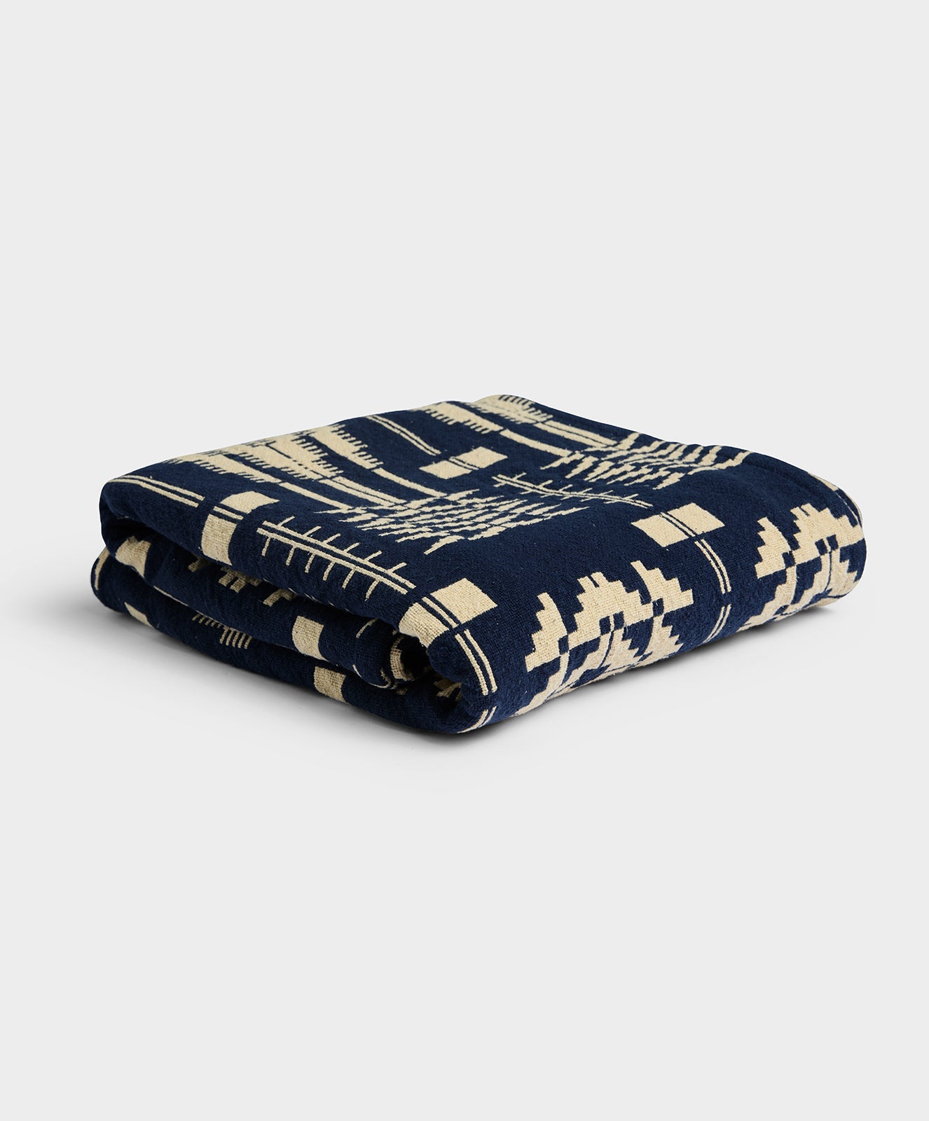 Lands Heritage Tapestry Cotton Blanket | Navy