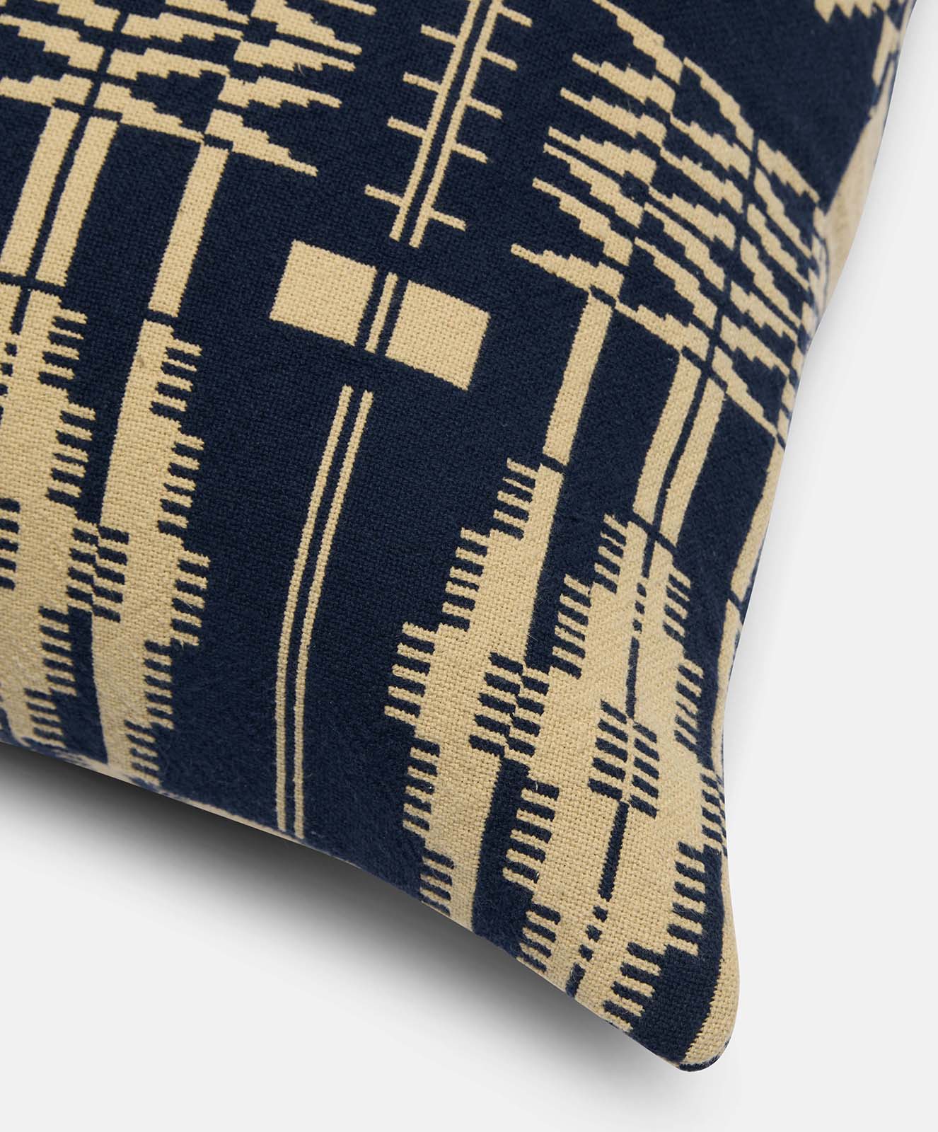 Lands Heritage Weave | Rectangle Large Cushion | Navy