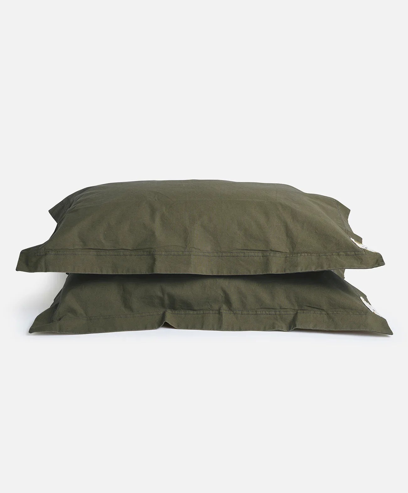 Wanderland Pillowcase | Organic Canvas | Khaki | Standard - Set of 2
