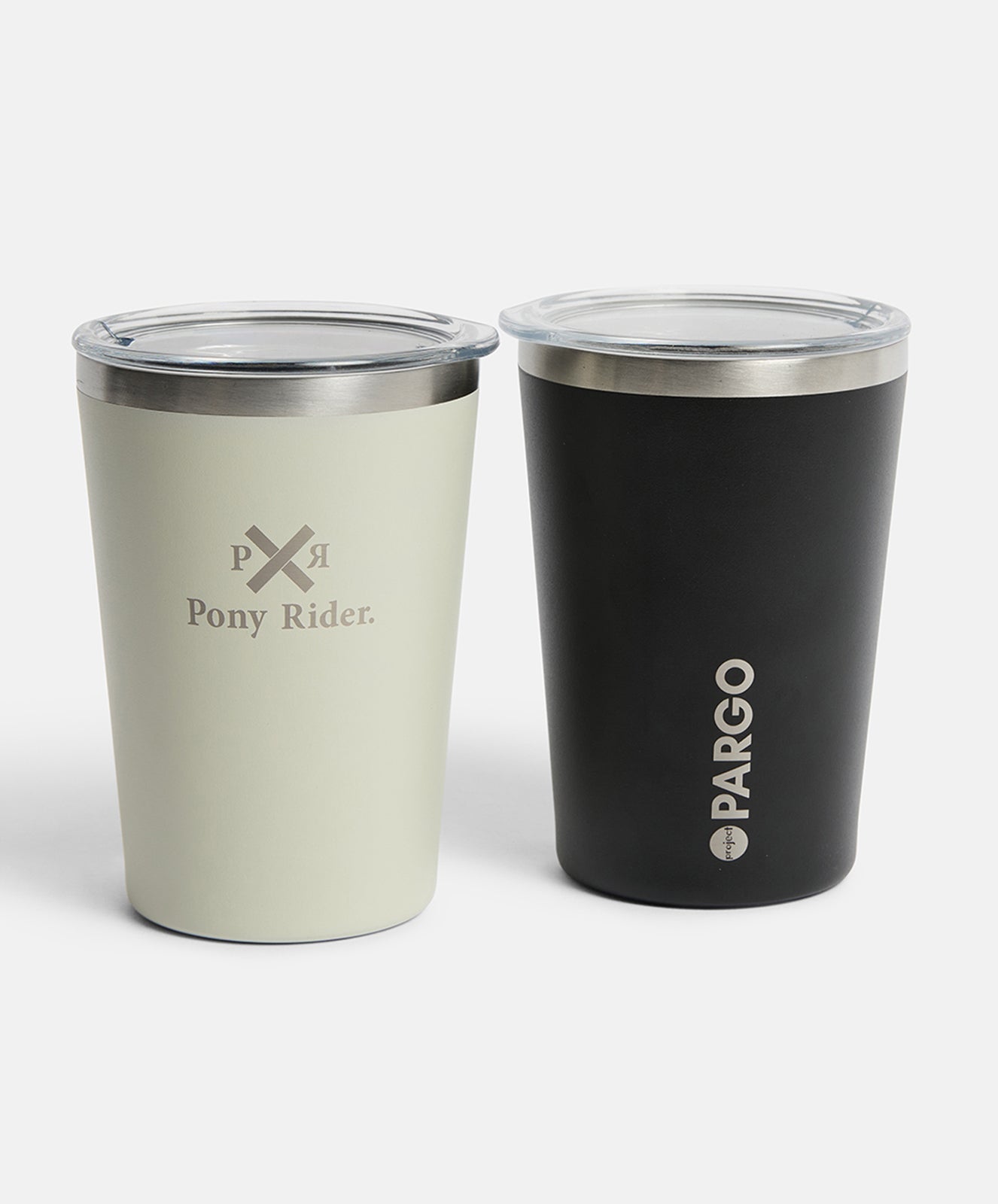 Pony Rider x Pargo 12oz Insulated Coffee Cup – Bone White