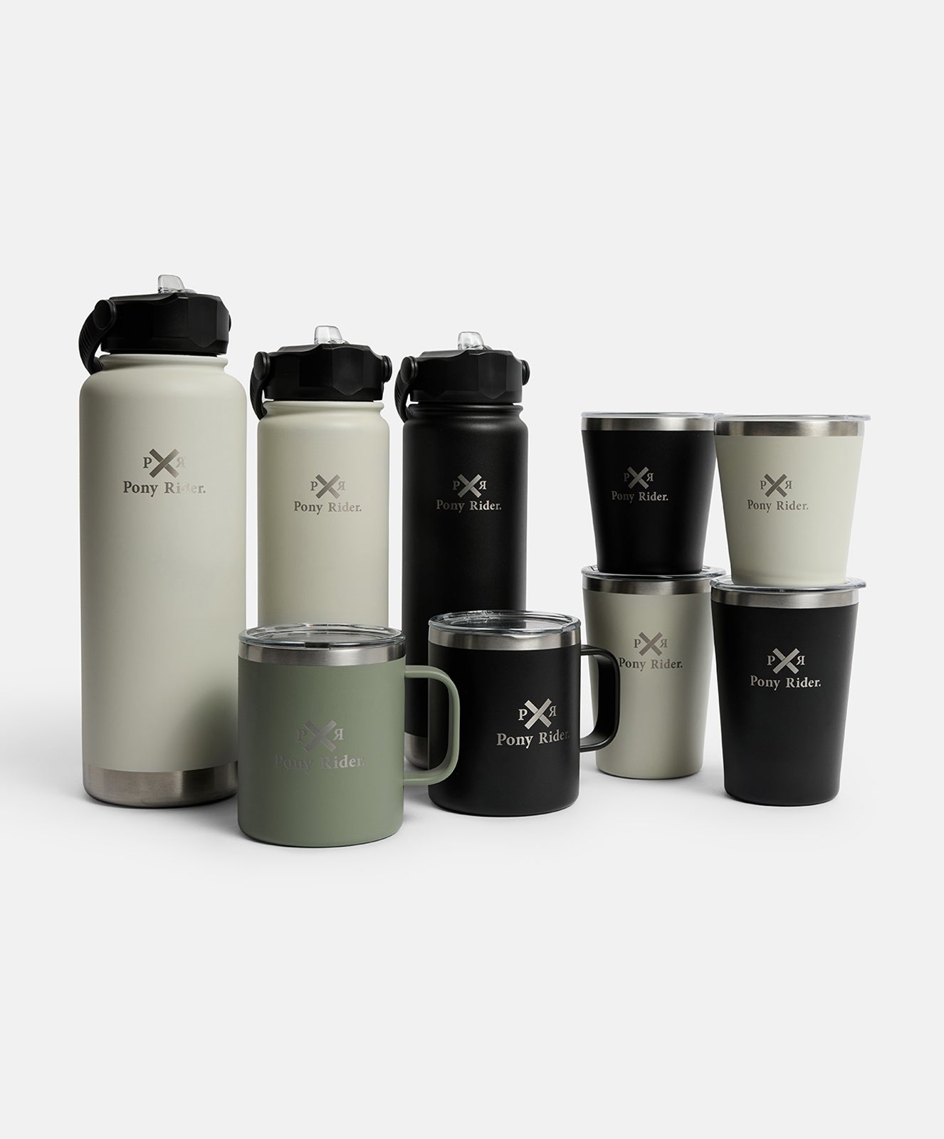 Pony Rider x Pargo 750ml Insulated Sports Bottle – Black