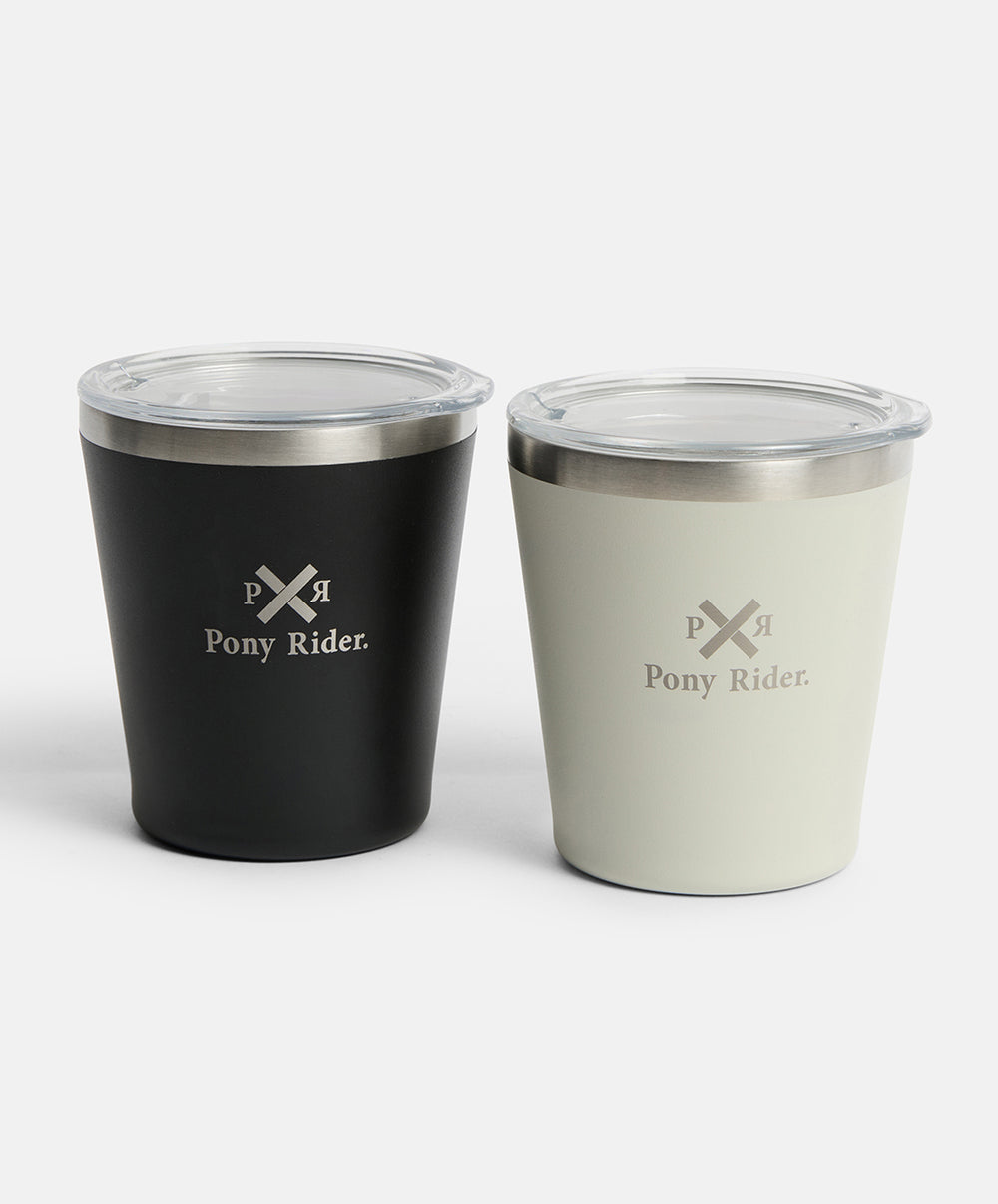 Pony Rider x Pargo 8oz Insulated Coffee Cup – Black