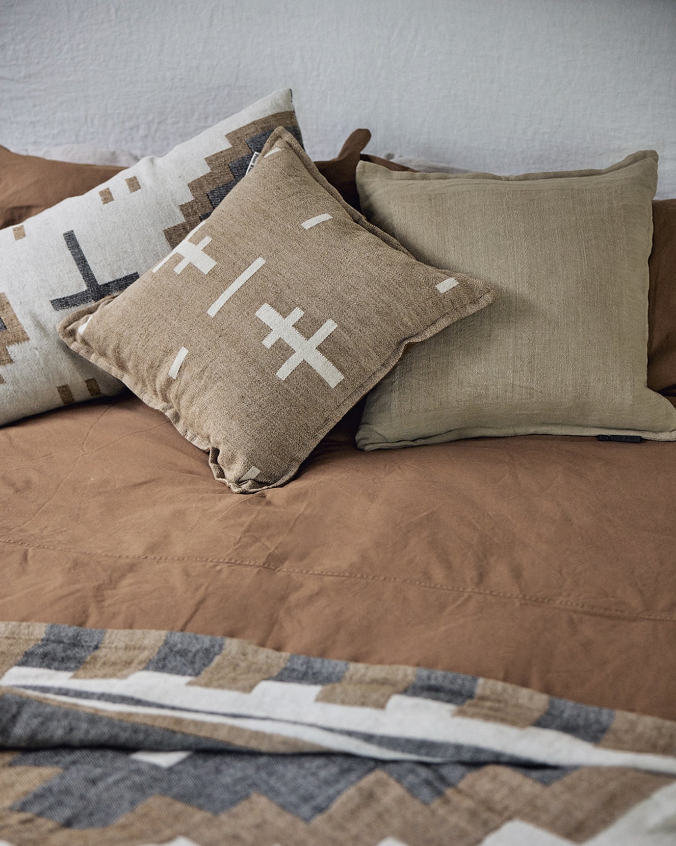 Mountain Long Rectangle Cushion | Safari / Oats