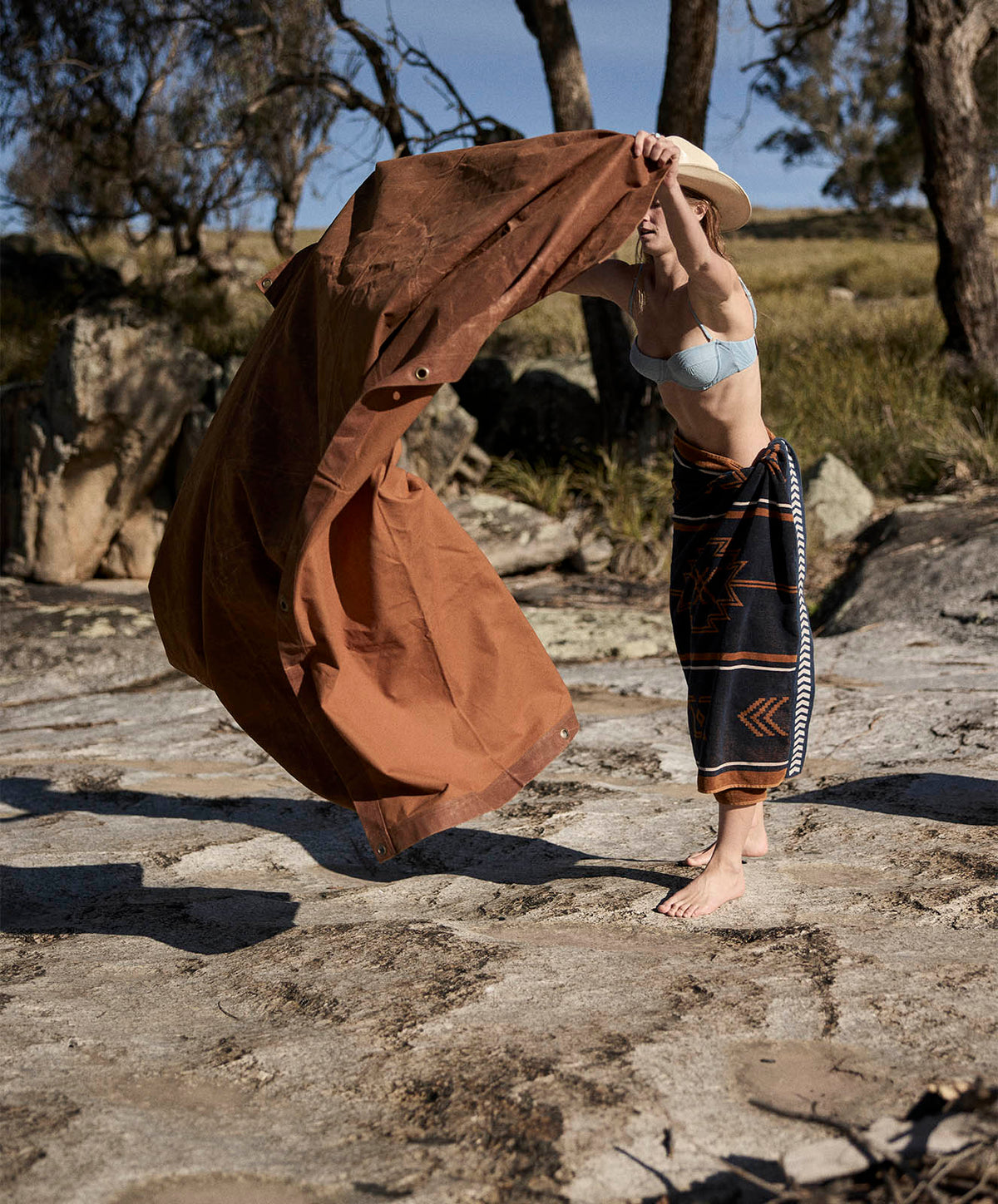 Day Tripper Outdoor Canvas Throw | Spice