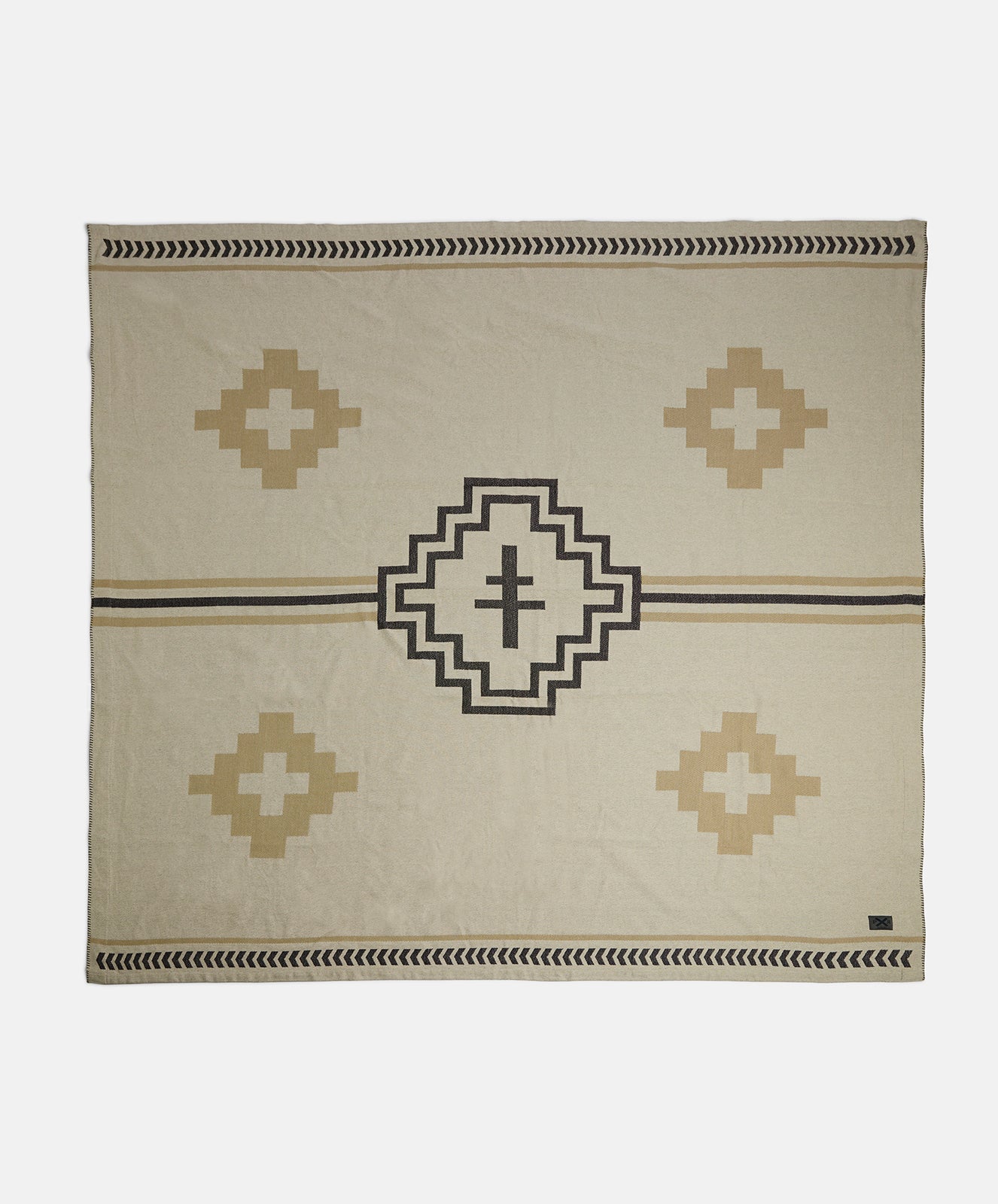 Tree Totem Cotton Bed Blanket | Cream
