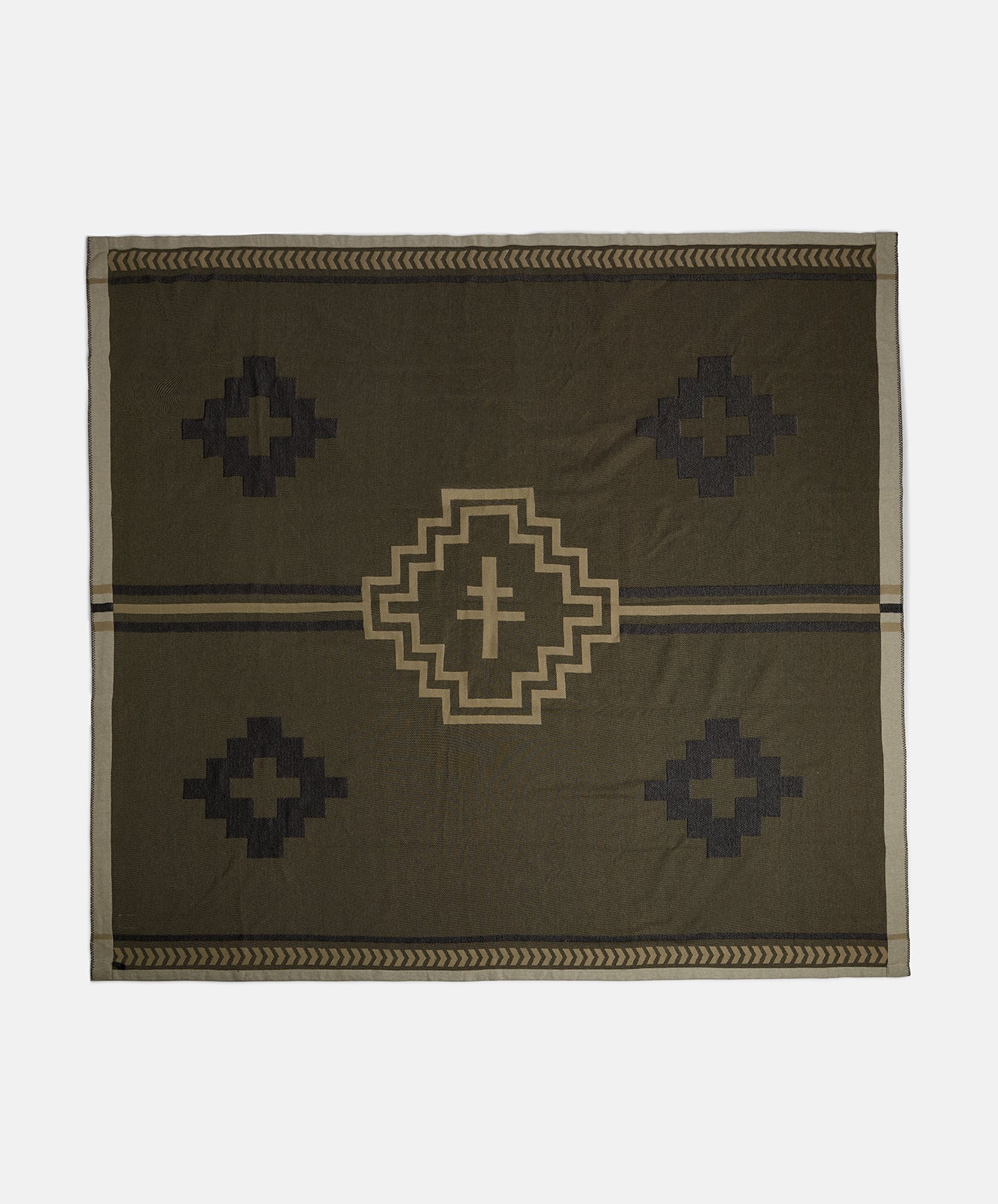 Tree Totem Cotton Bed Blanket | Cream