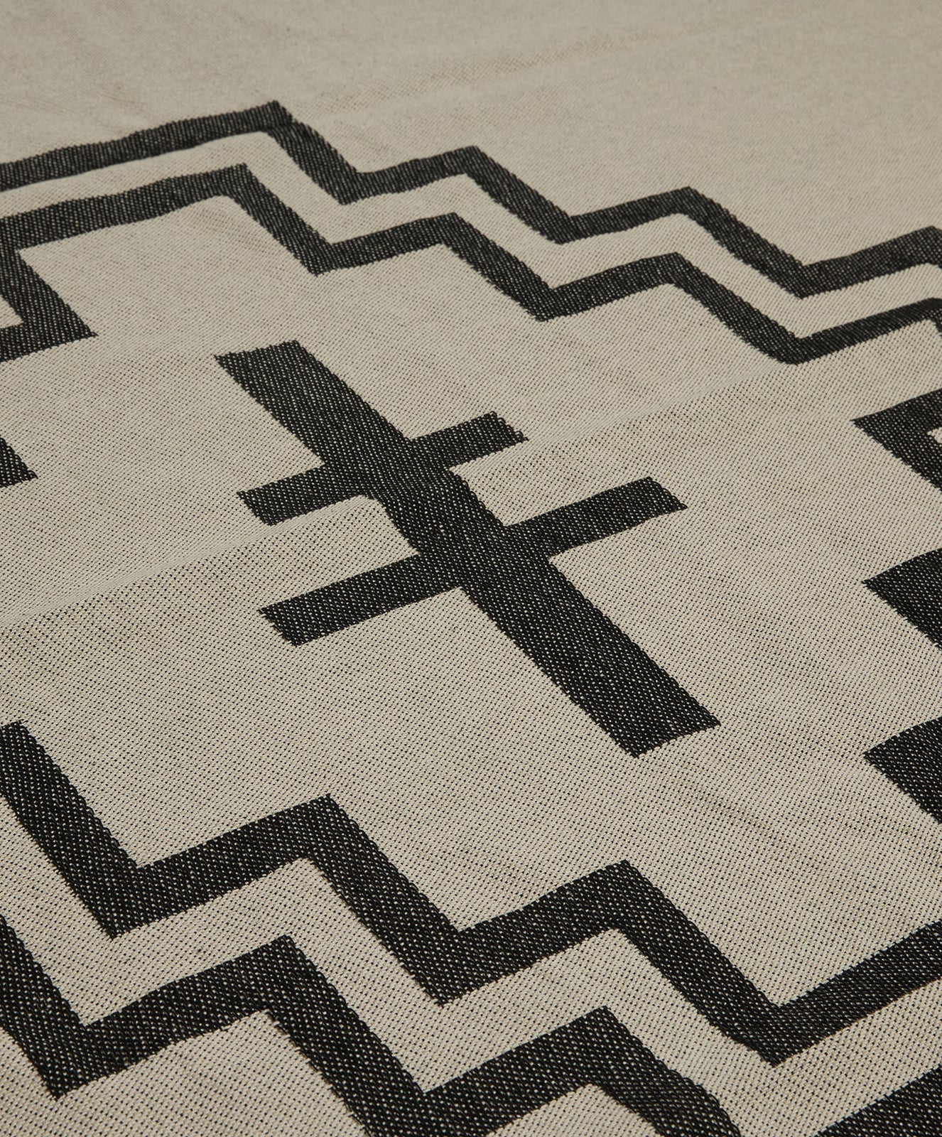 Tree Totem Cotton Bed Blanket | Cream