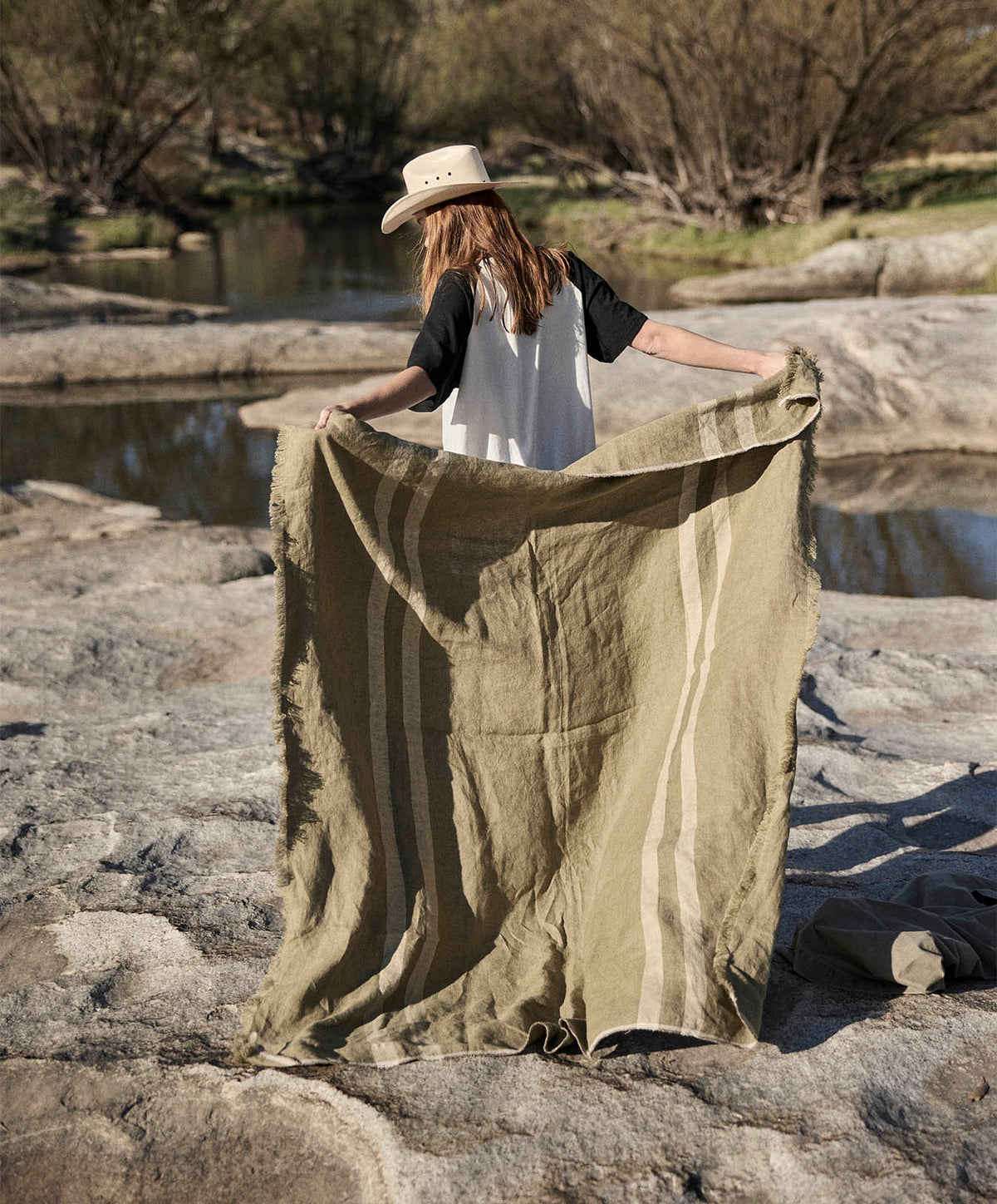 River Run Throw| Olive |  170*150 - PRE SALE