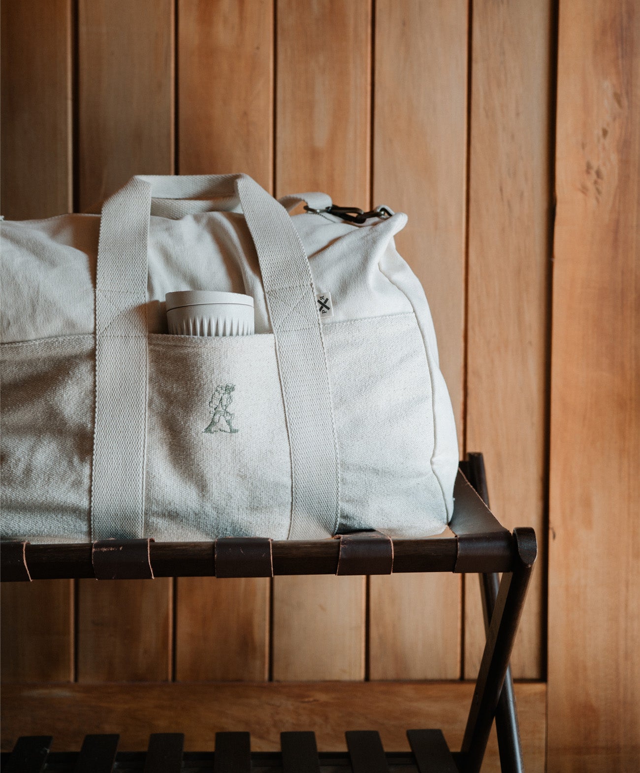 Wanderer Canvas Overnight Bag | Natural