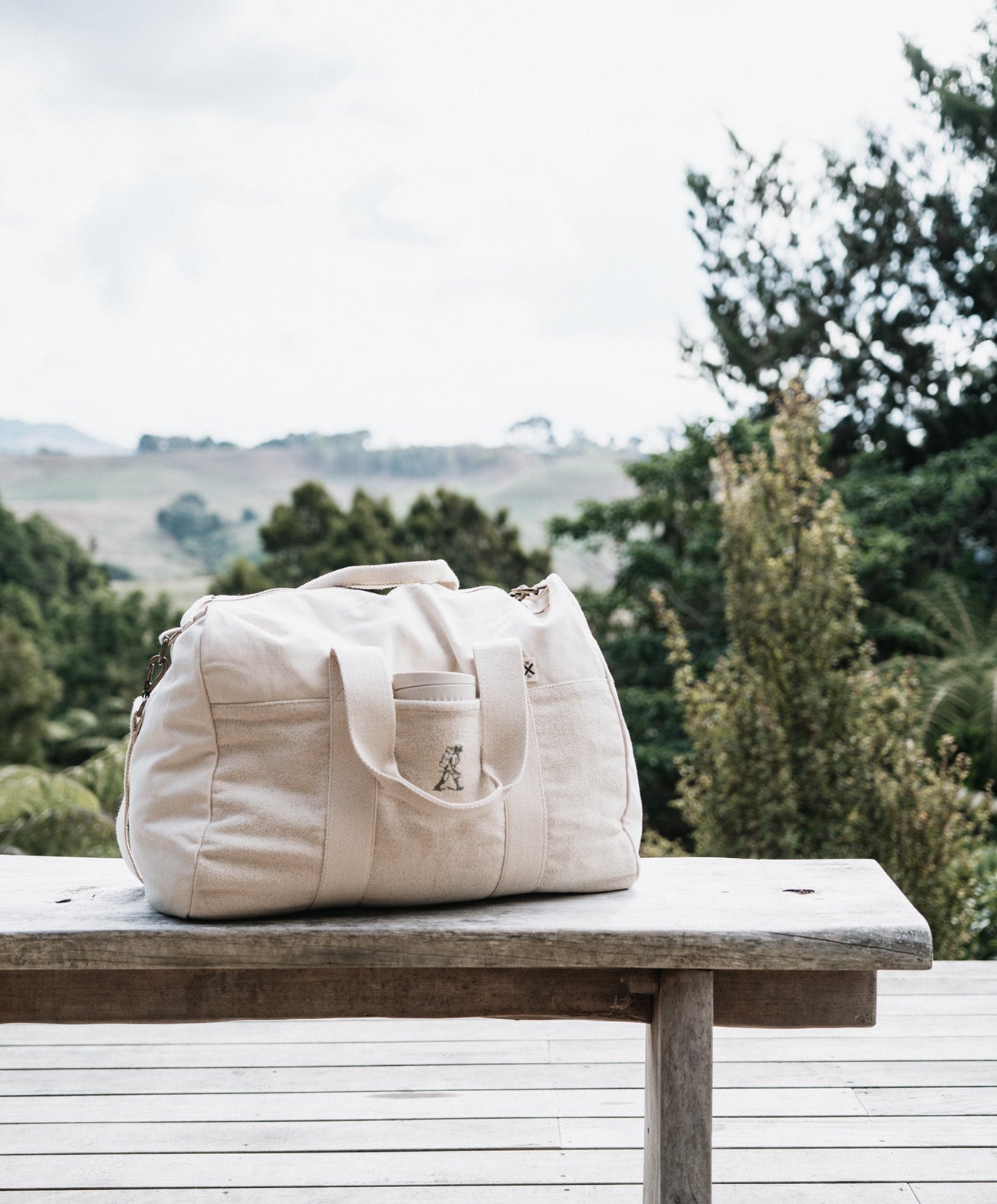 Wanderer Canvas Overnight Bag | Natural
