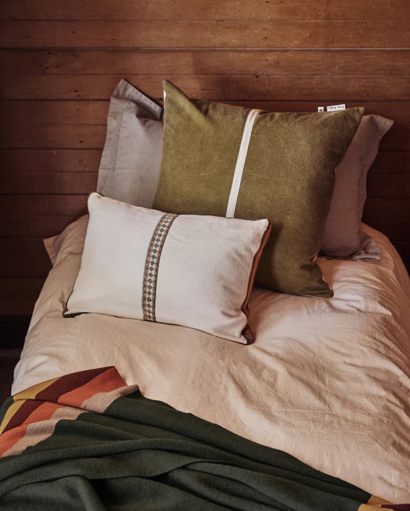 Wanderful Cushion Cover | Golden Tan / Natural Stripe