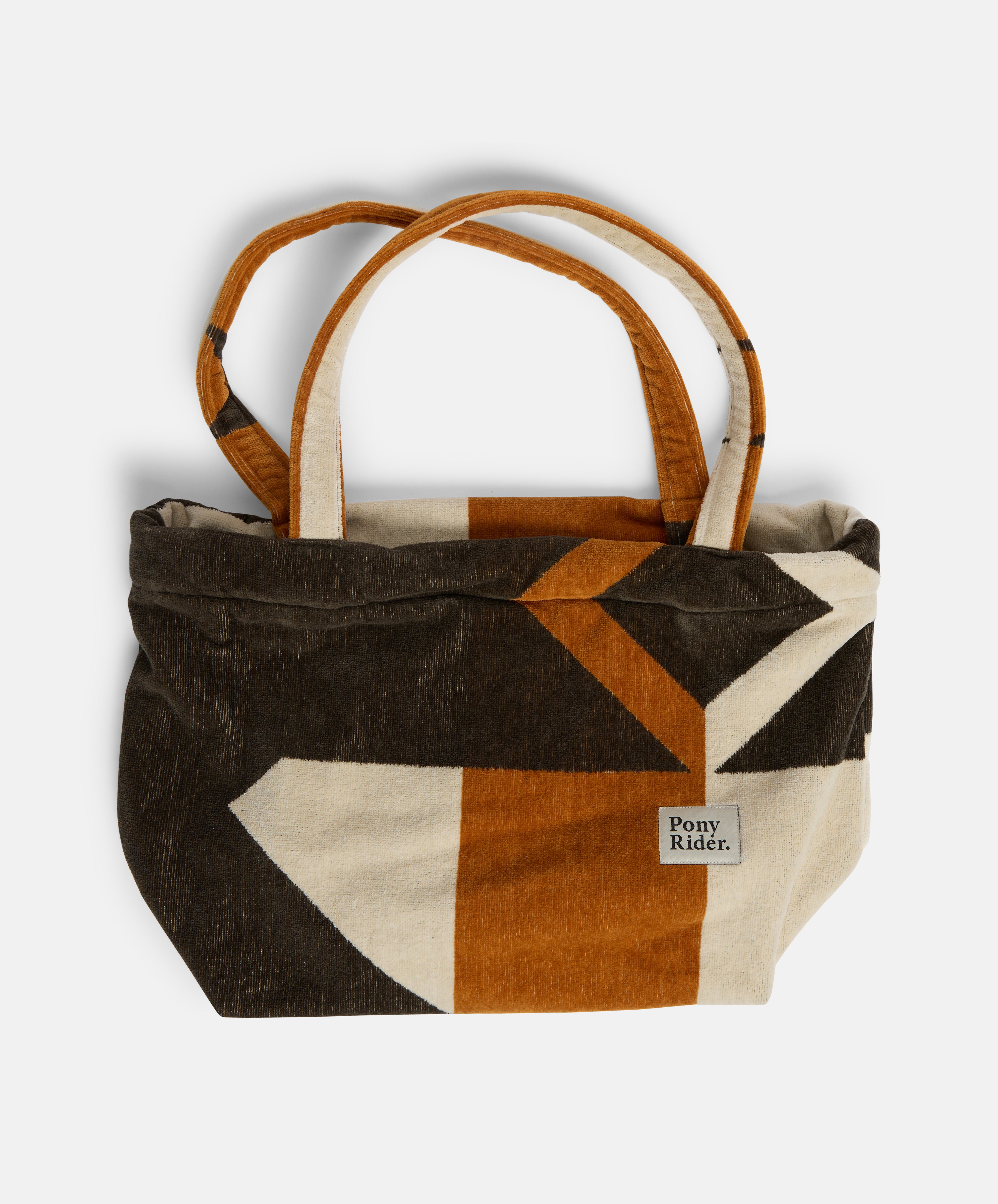 Rocky Mountain Tote | Recrafted Terry Towelling I Natural / Khaki / Spice