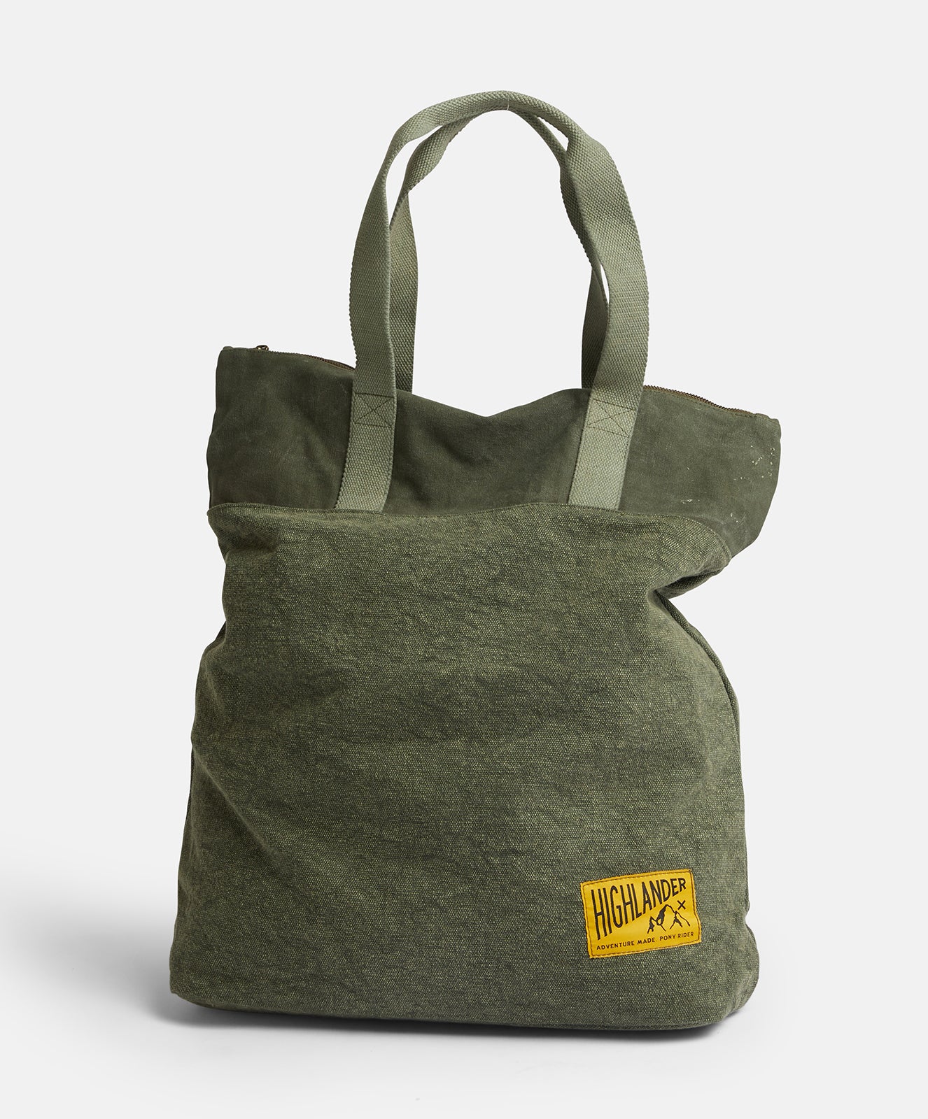 Adventure Slouch Bag | Khaki Upcycled Canvas