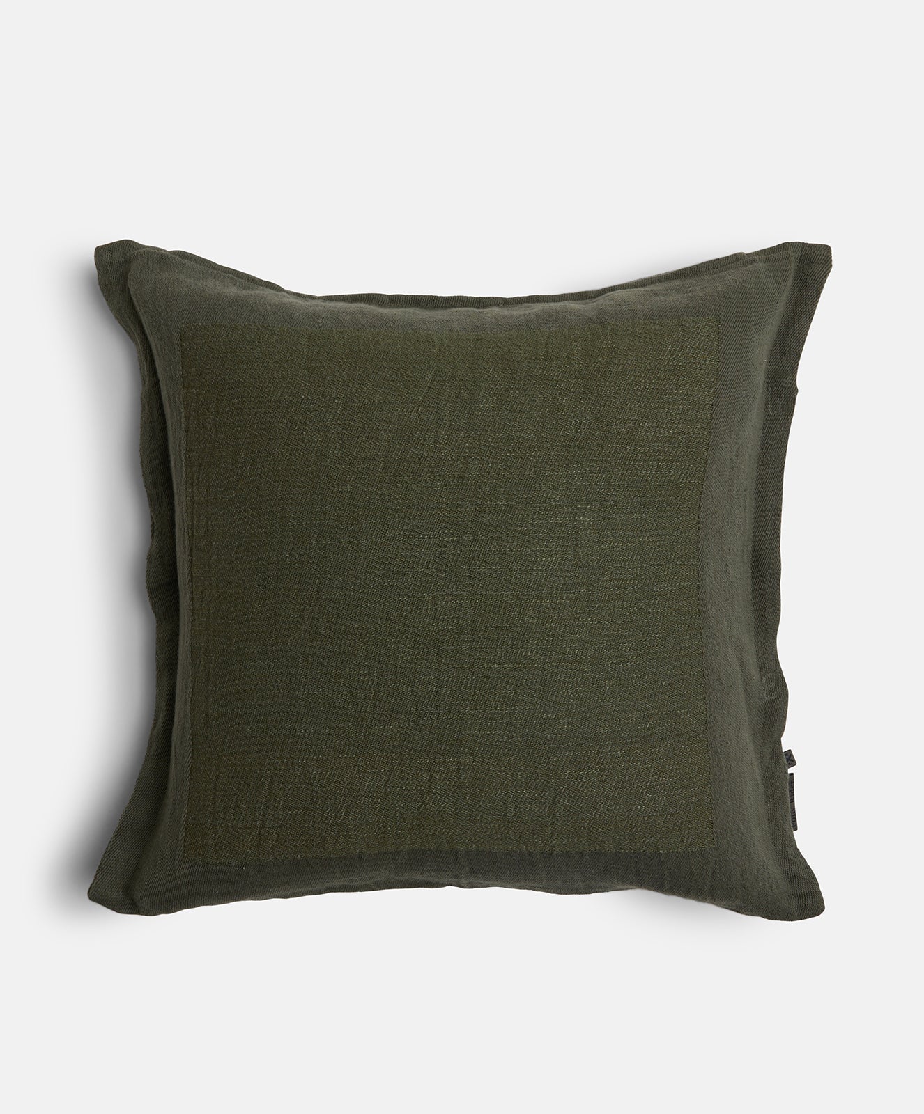 Bare Bones Linen Cushion | Forest Green