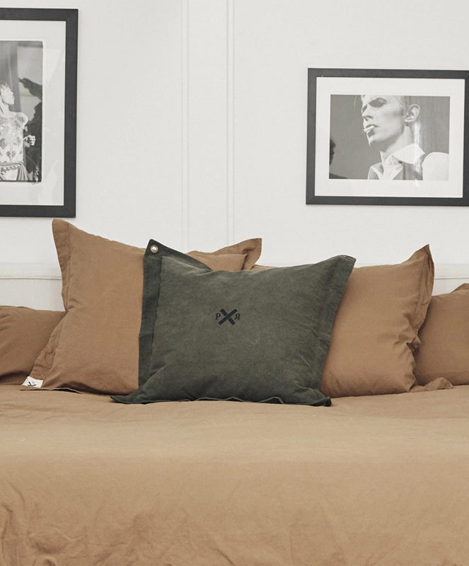 Organic Cotton European Pillow Sham | Toffee Brown