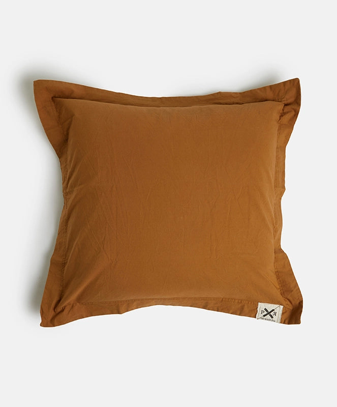 Organic Cotton European Pillow Sham | Toffee Brown