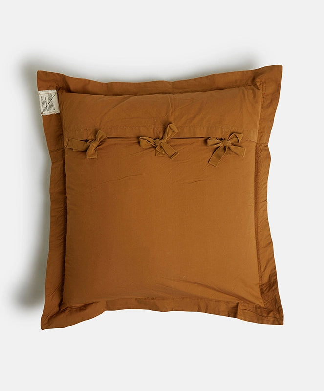 Organic Cotton European Pillow Sham | Toffee Brown