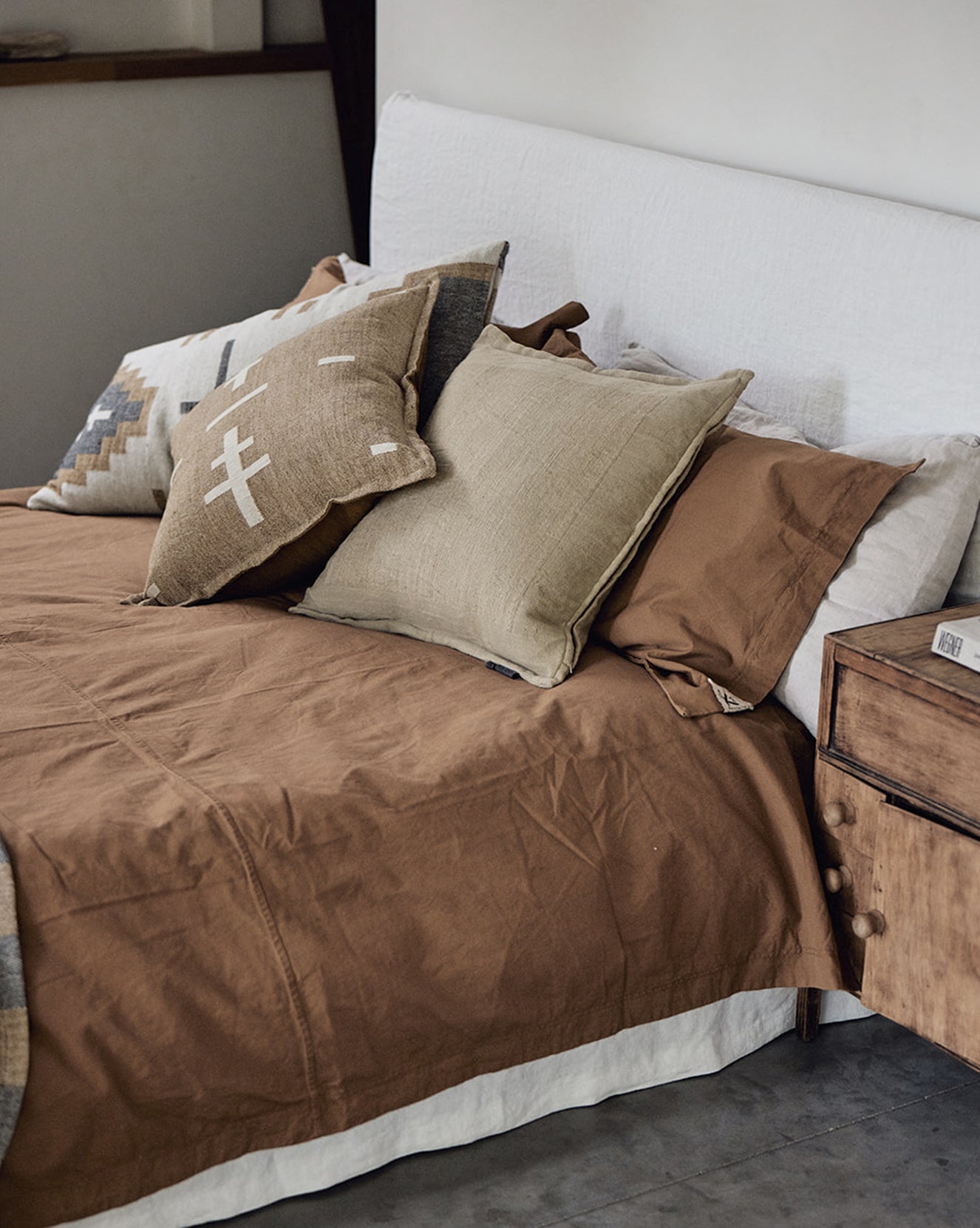 Organic Canvas Duvet Cover | Toffee Brown