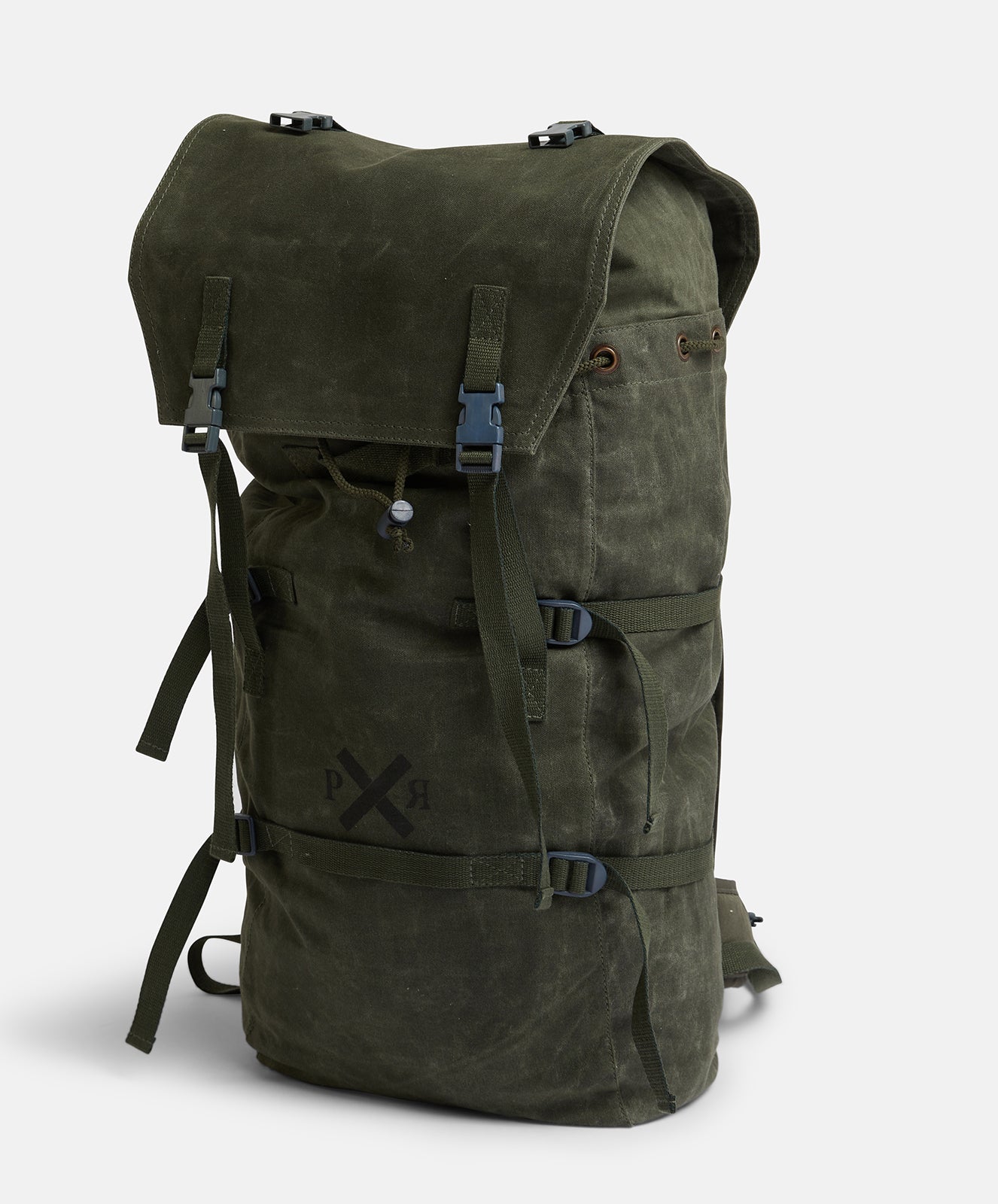 Slow Road Waxed Canvas Backpack with Cover | Duffle Green