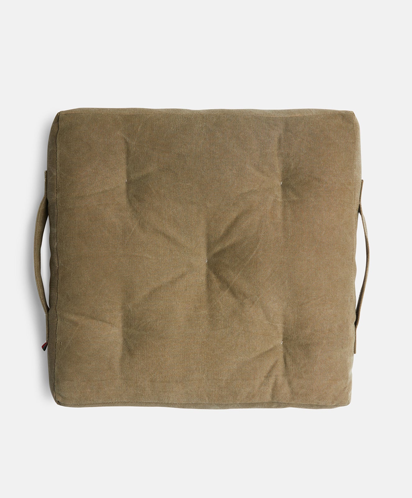 Camp Fire Outdoor Floor Cushion | Up-cycled Khaki