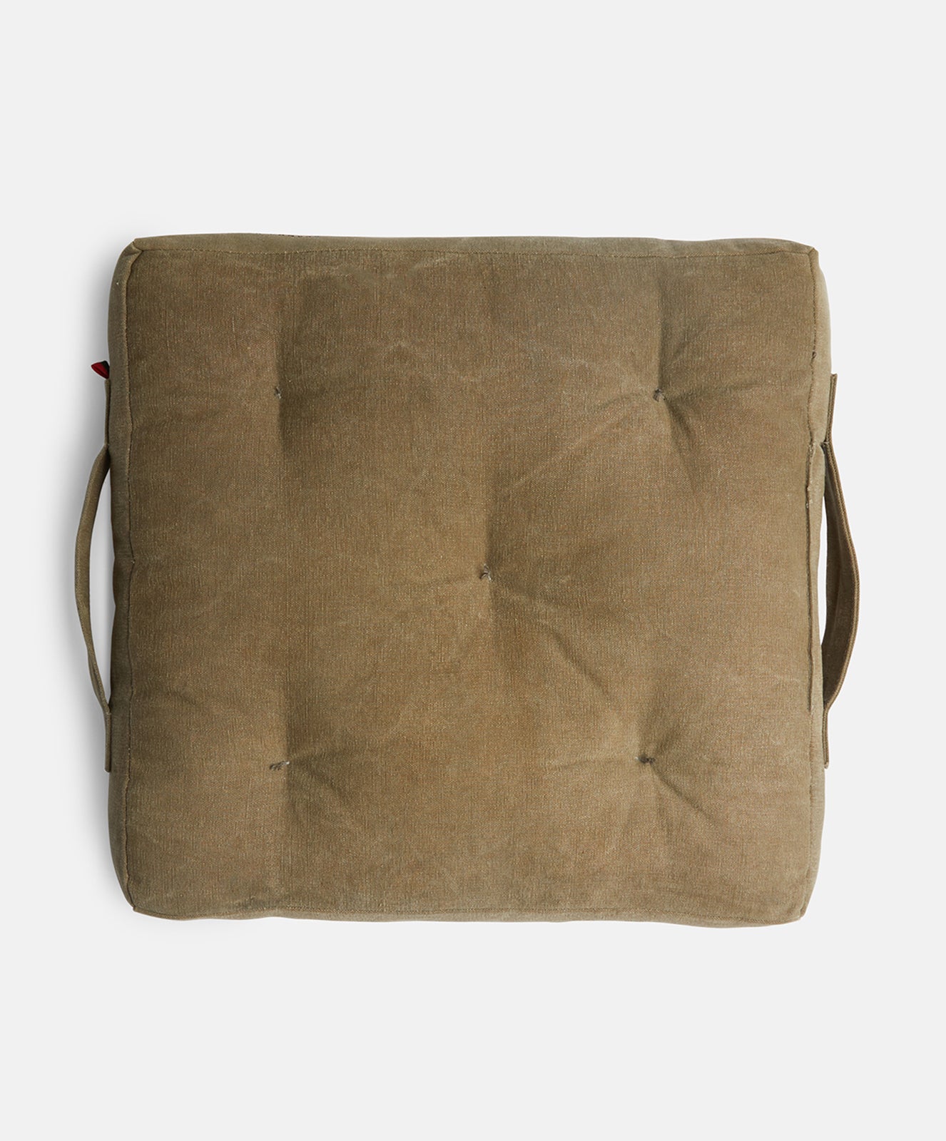 Camp Fire Outdoor Floor Cushion | Up-cycled Khaki